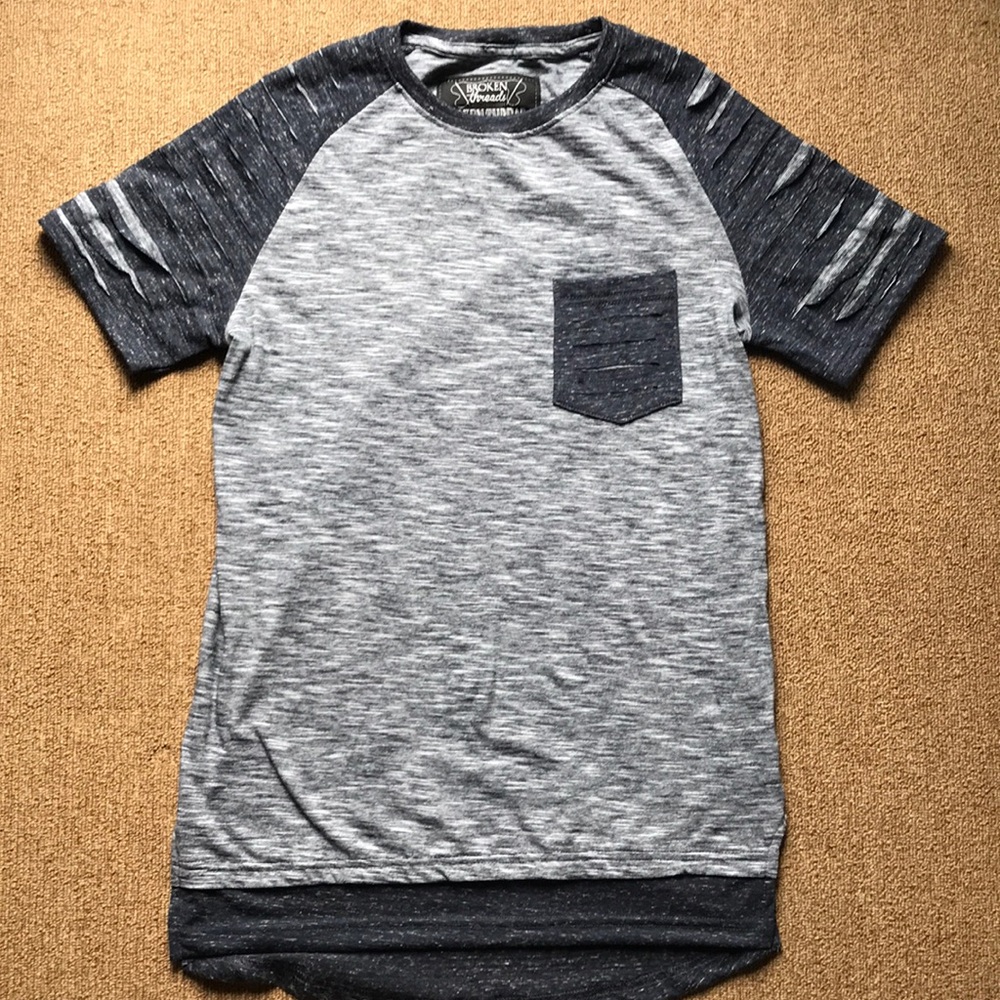 Men’s Broken Threads Long Slim Fit Shirt M